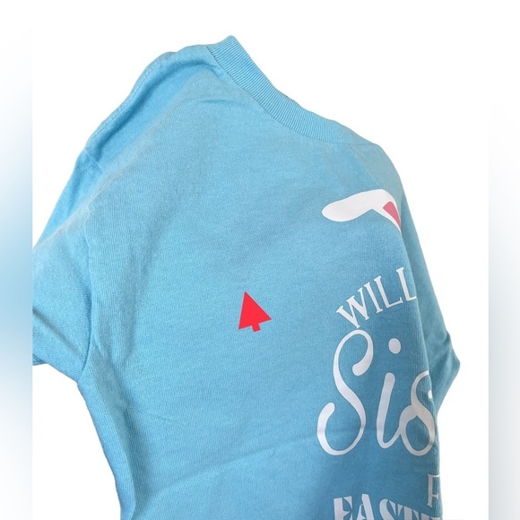 Gildan 100% Heavy Cotton Blue Easter Graphic T-Shirt Youth size XS - Picture 4 of 11